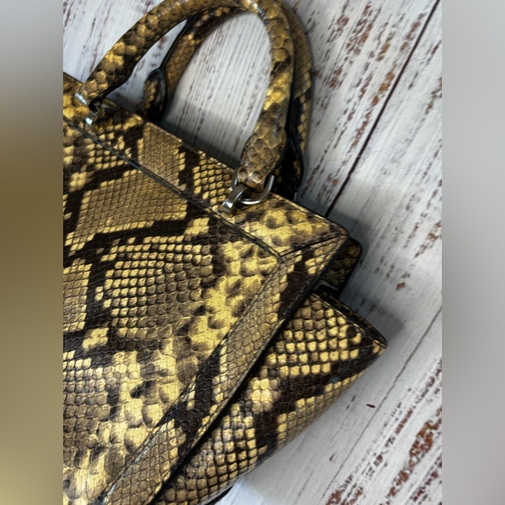 Michael Kors Snake Skin Embossed Satchel - Picture 11 of 16